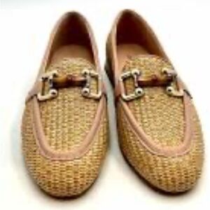 L'INTERVALLE Tan Woven Loafers with Metal Bit in 37